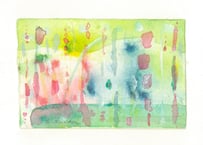 水彩画「山脈」(6×10cm)