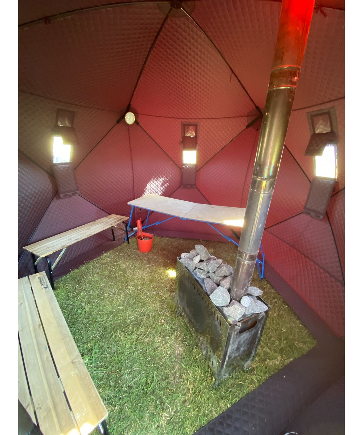 ぴーさん セットの内2／3 サウナテント テントサウナ ブリュッケ プロ