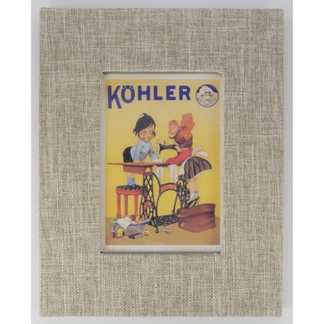レトロ広告ポストカード ファブリックフレーム付き ④Hermann Köhler