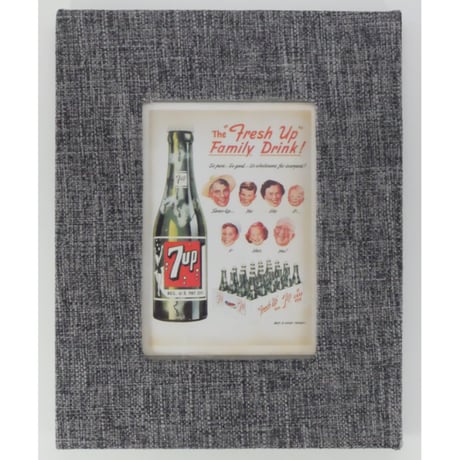 レトロ広告ポストカード ファブリックフレーム付き ⑥7up