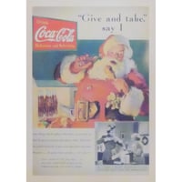 レトロ広告ポストカード ファブリックフレーム付き ⑦Coca-Cola