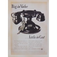 レトロ広告ポストカード ファブリックフレーム付き ⑱Bell Telephone System