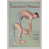 レトロ広告ポストカード ファブリックフレーム付き ⑩The American Weekly