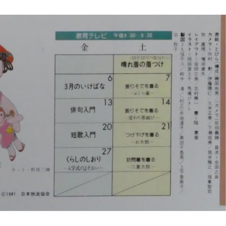 NHK婦人百科 昭和56年 / 1981年3月号