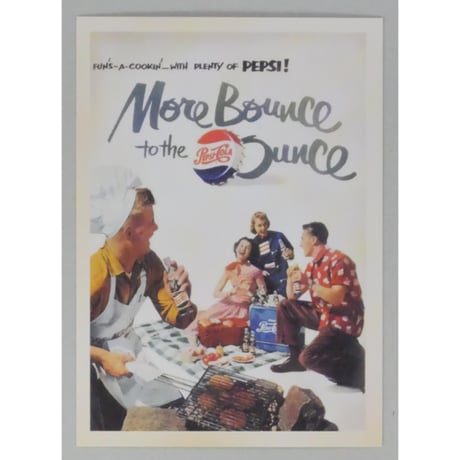 レトロ広告ポストカード ファブリックフレーム付き ⑤Pepsi-Cola
