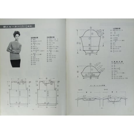 編物教科書 上下巻 / 昭和35年 / 東京ニュースタイル高等編物学院出版局
