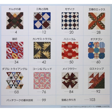 いちばんはじめのパッチワーク 連続模様のパターン　パッチワーク通信社