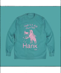 ls-026 Garment Dyed green/pink/ls/GD