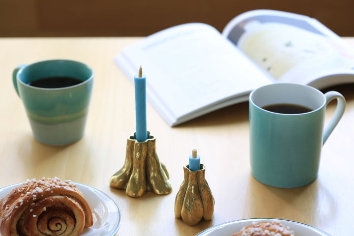 切り株風キャンドル大と小 キャンドルホルダー －切り株－ KANTO | WAFIN