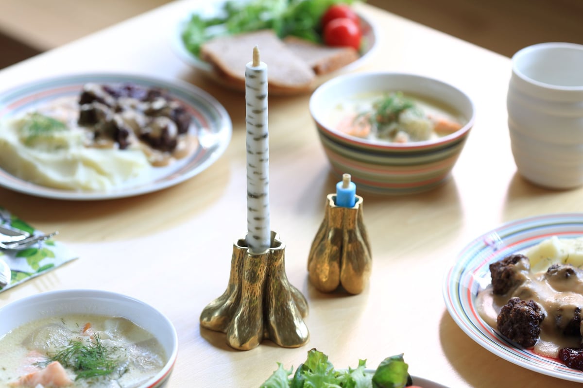 切り株風キャンドル大と小 キャンドルホルダー －切り株－ KANTO | WAFIN