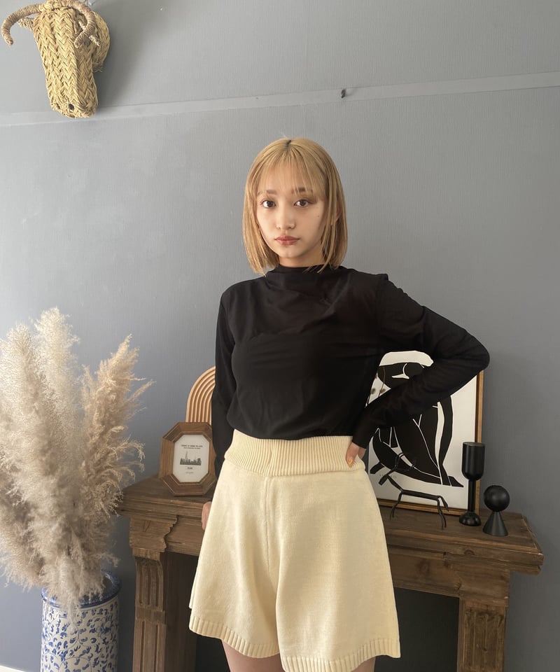 【ZOE】high neck mini tops