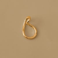 Curving Thick line Ring GOLD #11