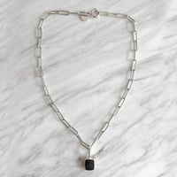 22N2-BK Silver Necklace