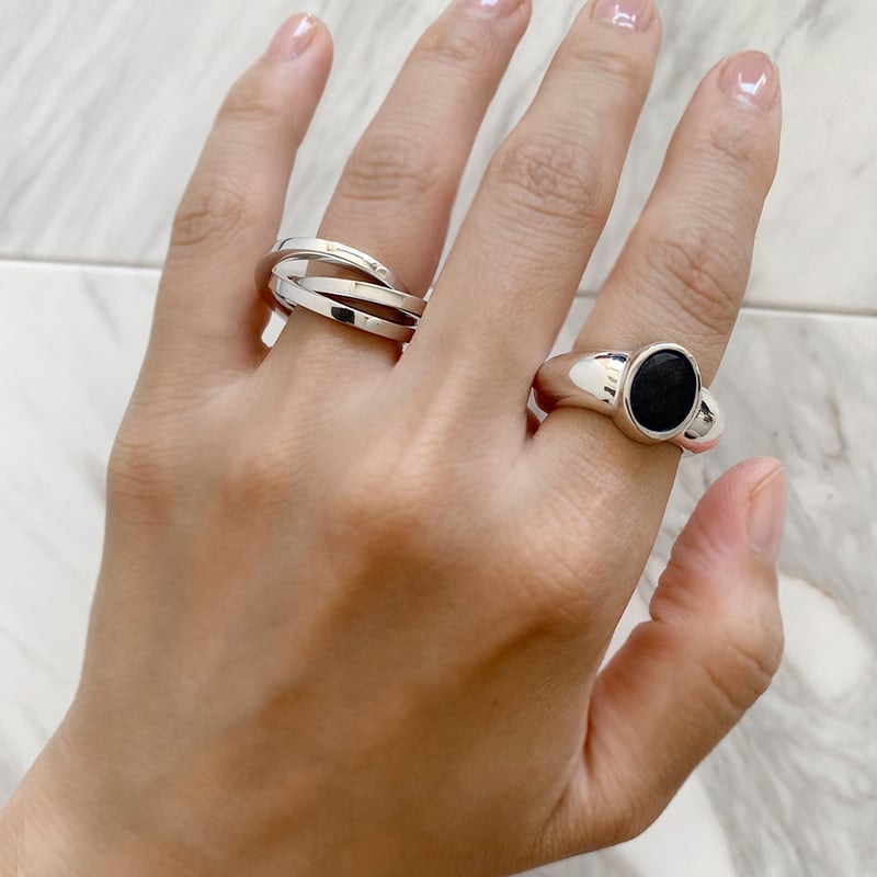 22R8-BK Silver Ring #13 | moil 22R8-BK Silver Ring #13 | moil