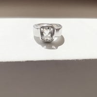 Square tube Ring Crystal stone #11