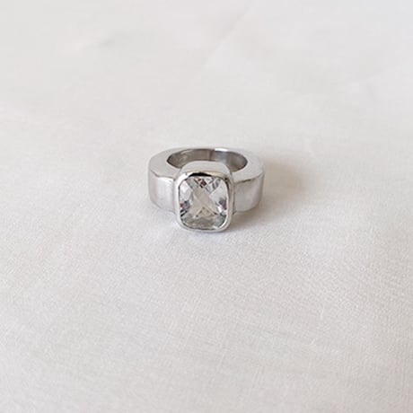 Square tube Ring Crystal stone #11