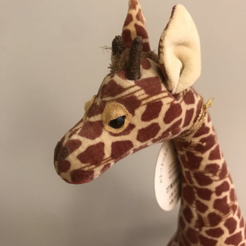 昭和レトロ　東京動物園協会　ぬいぐるみ　キリン　おがくずぬいぐるみ　パイル手芸社 ぬいぐるみ 上野動物園 おがくずぬいぐるみ おがくず人形 キリン