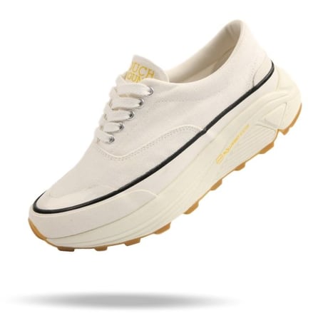 Vibramソールヴィンテージキャンバススニーカー(ホワイト)