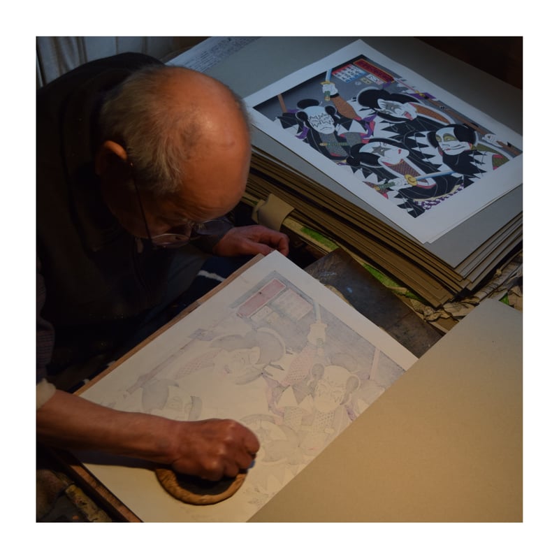楽器を弾く人　額縁入り　絵画　by M.Onishi 153a8de2b080a34435c9e8ba2fa9bd