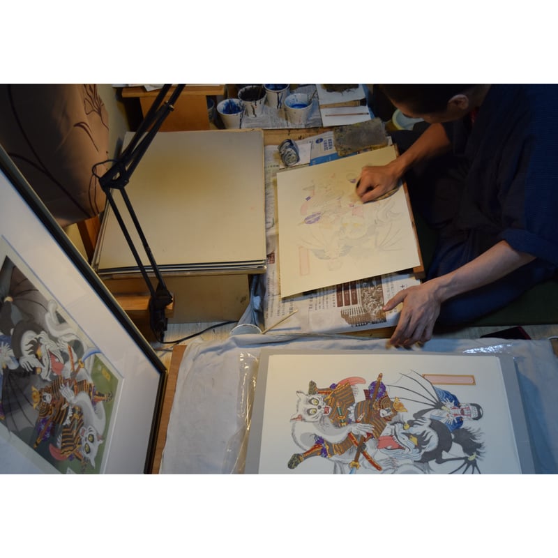 接吻四人衆変妖図（サイン入り） | UKIYO-E PROJECT STORE