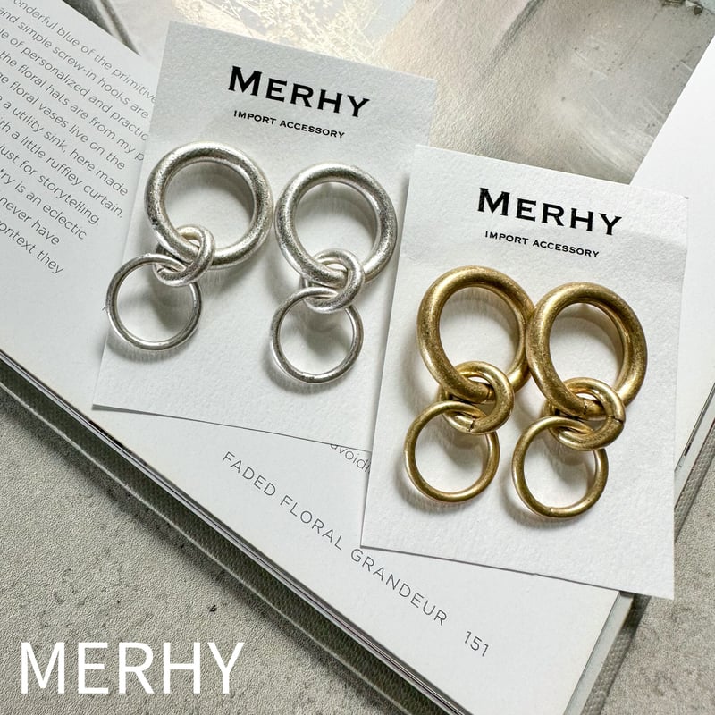 ダブルサークルピアス | MERHY