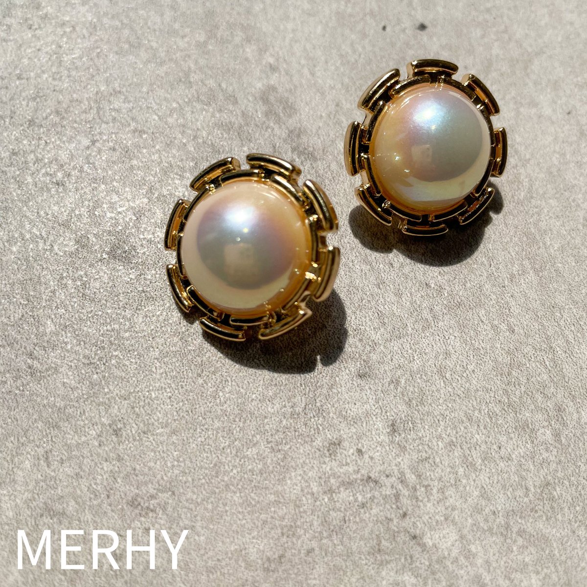 一点物✧オイスターパールピアス✧silver925 オーロラパールピアス Silver925ポスト | MERHY
