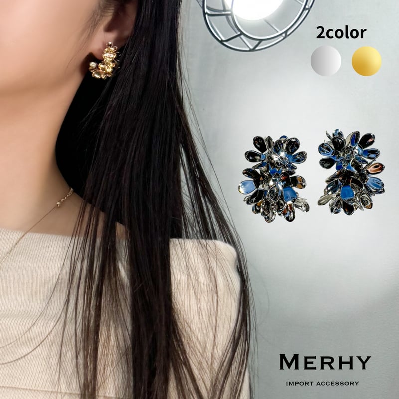 メニーフラワーフープピアス | MERHY