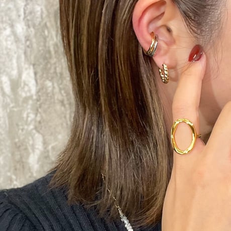 ミニツイストフープピアス