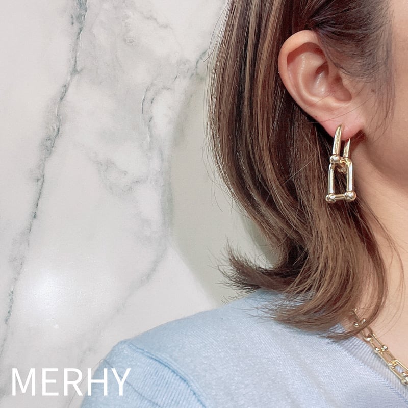 Uリンクチェーンピアス | MERHY