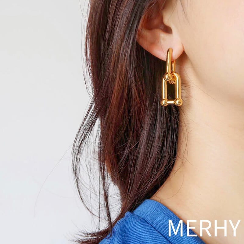 Uリンクチェーンピアス | MERHY