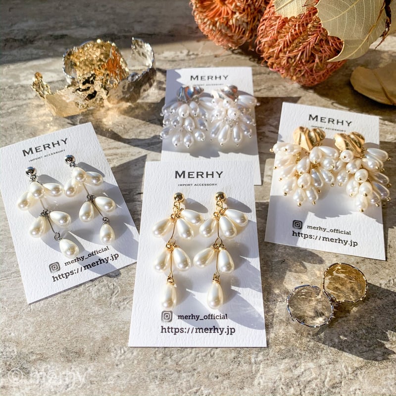 雫パールピアス | MERHY