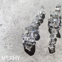 クリアブロックピアス