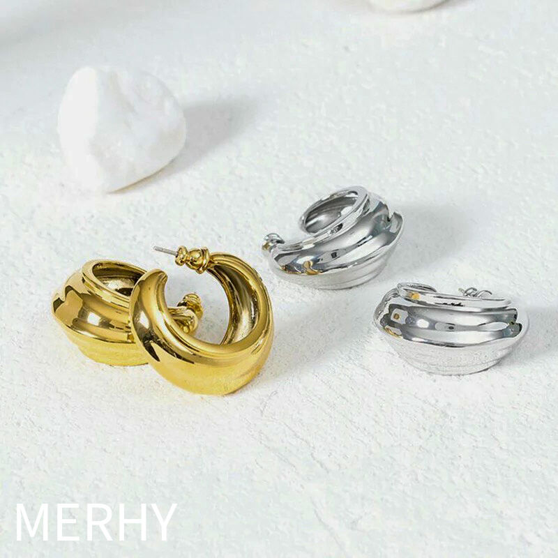 チャンキーホールピアス Silver925ポスト | MERHY チャンキーホールピアス Silver925ポスト | MERHY