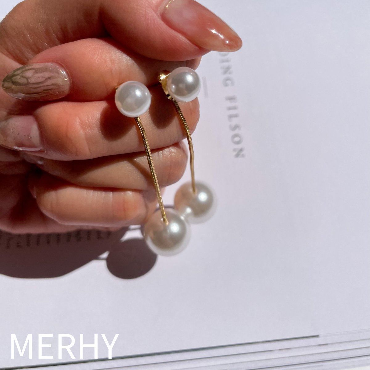 一点物✧オイスターパールピアス✧silver925 ドロップパールピアス Silver925ポスト | MERHY