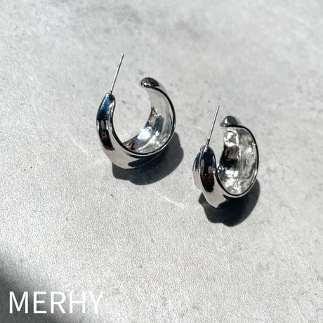チャンキーホールピアス  Silver925ポスト