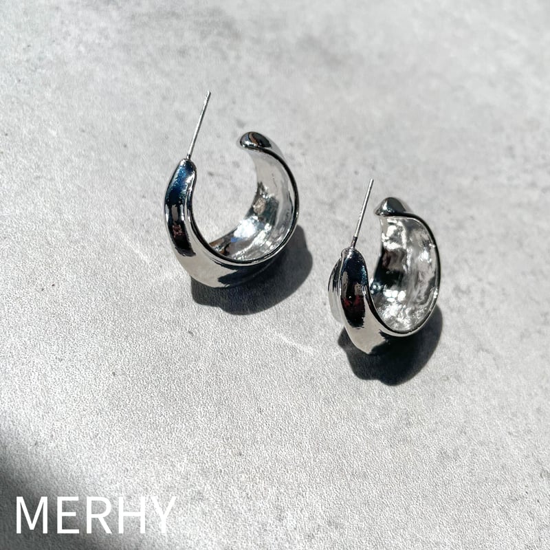 チャンキーホールピアス Silver925ポスト | MERHY チャンキーホールピアス Silver925ポスト | MERHY