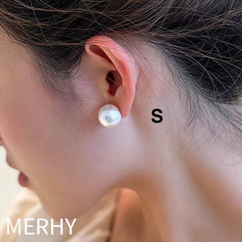 コットンパールピアスS Silver925ポスト | MERHY
