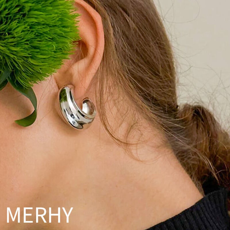 チャンキーホールピアス Silver925ポスト | MERHY チャンキーホールピアス Silver925ポスト | MERHY