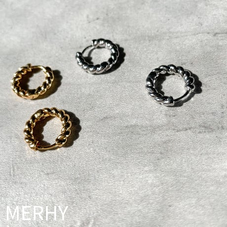 ミニツイストフープピアス