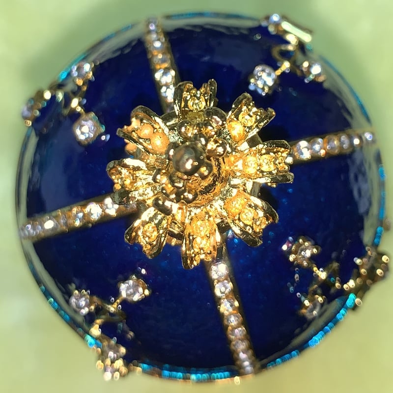 インペリアルイースターエッグ　ブルーサーペント　ロマノフ朝レプリカ高さ11cm位 送料無料 インペリアルイースターエッグ ファベルジェ ロマノフ王朝