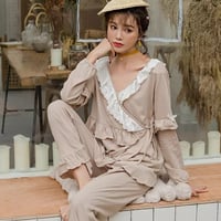 カシュクールレースリボンルームウェア