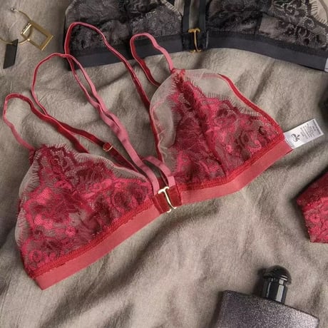 メッシュレーストライアングルランジェリー