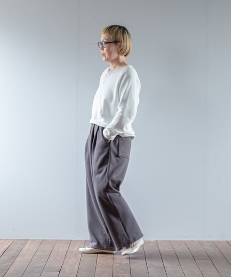 ATPOVA｜【 2025winter06 】 Linen cotton 裏毛 2タックワイドPT