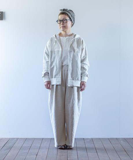 ARTE POVERA｜【 2025spring32 】USEDフランスシーツ RE-ZIPフードブルゾン