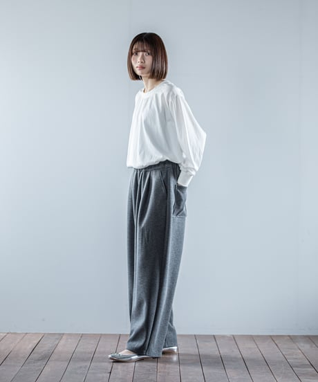ATPOVA｜【 26WI09 】 ウール混ダンボールニット 2タックワイドPT