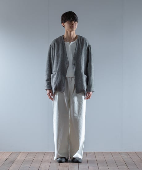 ATPOVA｜【 2025winter24 】 コットンウール ノーカラーJKT（裏付き）
