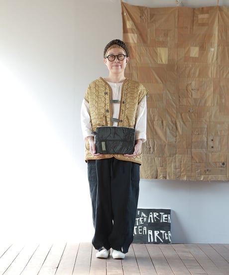 ★ARTE POVERA｜【 artea-fw2378 】U.Sキルトライナー製品染 RE-ポーチ（M）