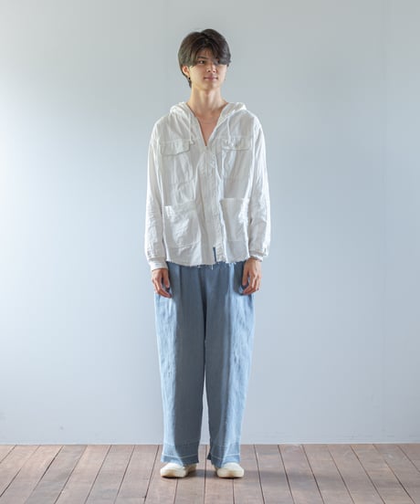 ARTE POVERA｜【 ARTEA - 26SP69 】 シャンブレーライトダメージ加工 RE-フードカバーオール