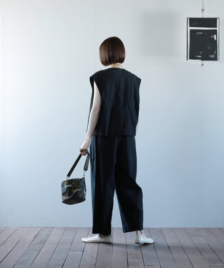 ★ATPOVA｜【 26SU49 】 リネンコットン ショートベスト(製品染)