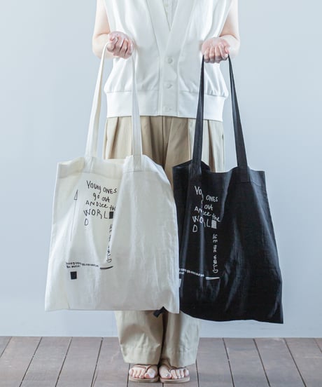 ATPOVA｜【 26SU26 】 NATSUME X ANTONE コラボ 「若者よ！旅に出よ！！」 コットンリネントートBAG④